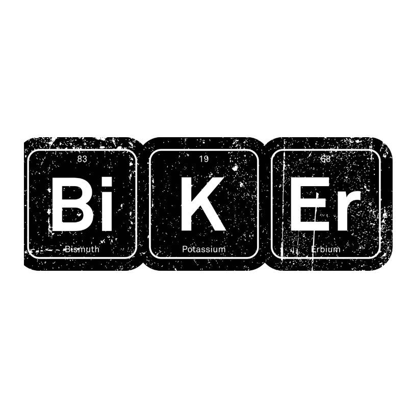 Biker-Elemente: Periodischer Tee