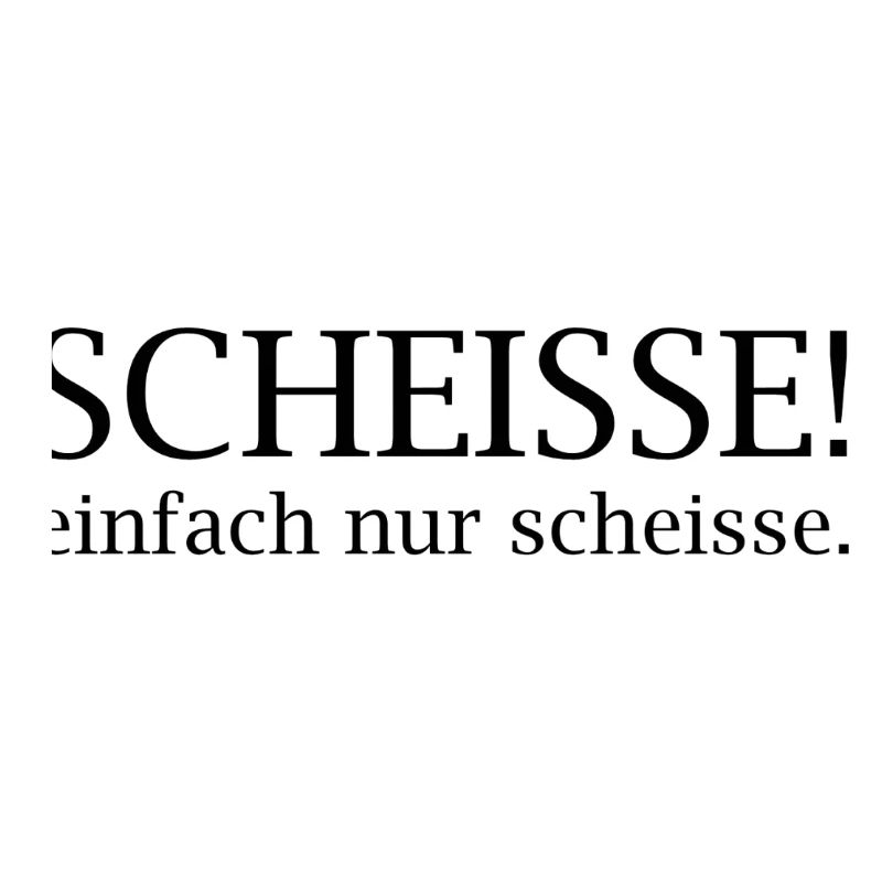 Scheisse! einfach nur scheisse.