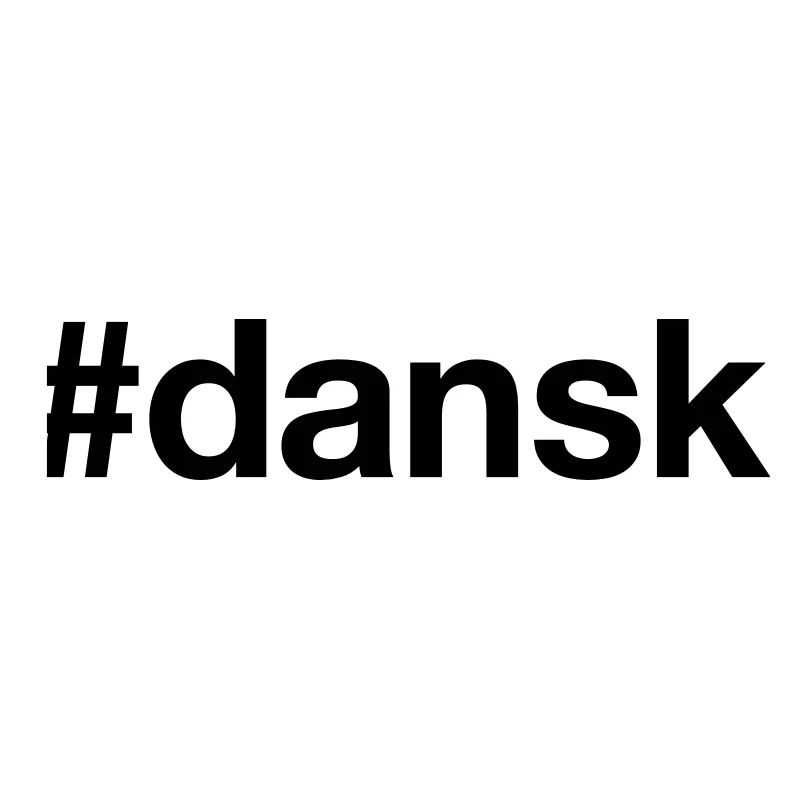 DANSK Hashtag danois Danemark