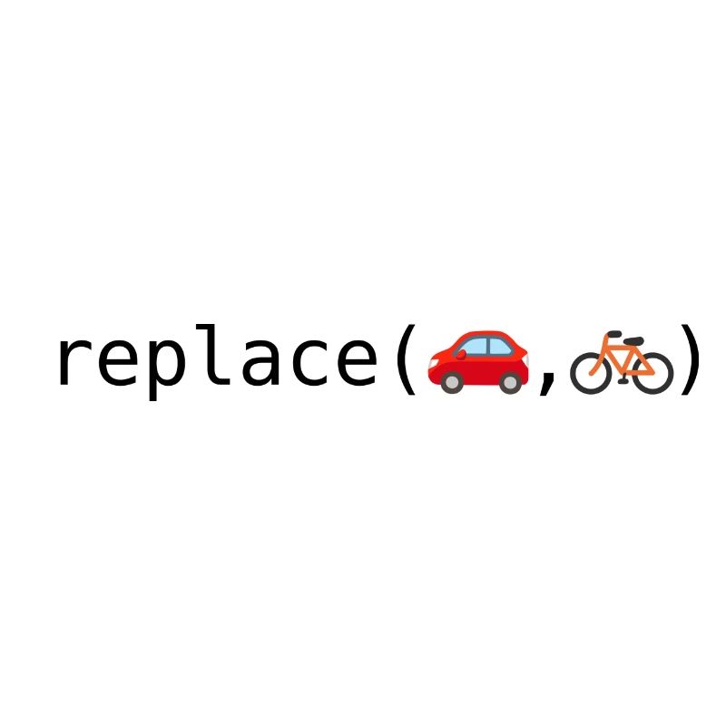 Remplacer les voitures par des vélos; Édition Python