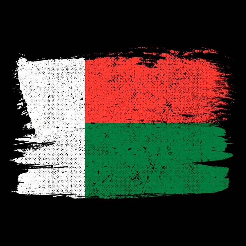 Drapeau de Madagascar Drapeau Paix Vintage