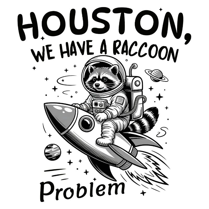 Houston We Have A Raccoon Problem Space Rocket