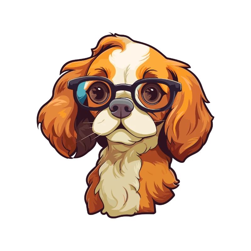 Kavaljer Kung Charles Spaniel Hundras Akvarell