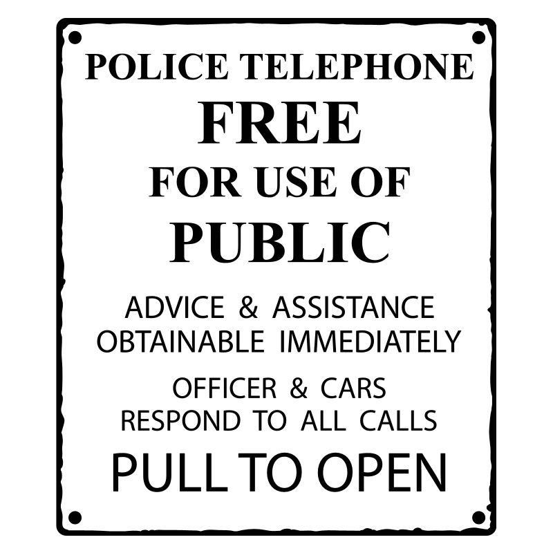 police box text