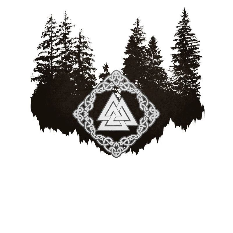 Valknut Wikinger Germanen Knoten Wald Bäume