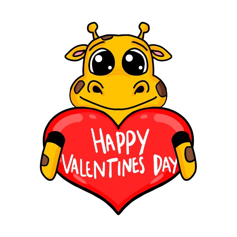 Valentinstag Herz Giraffe
