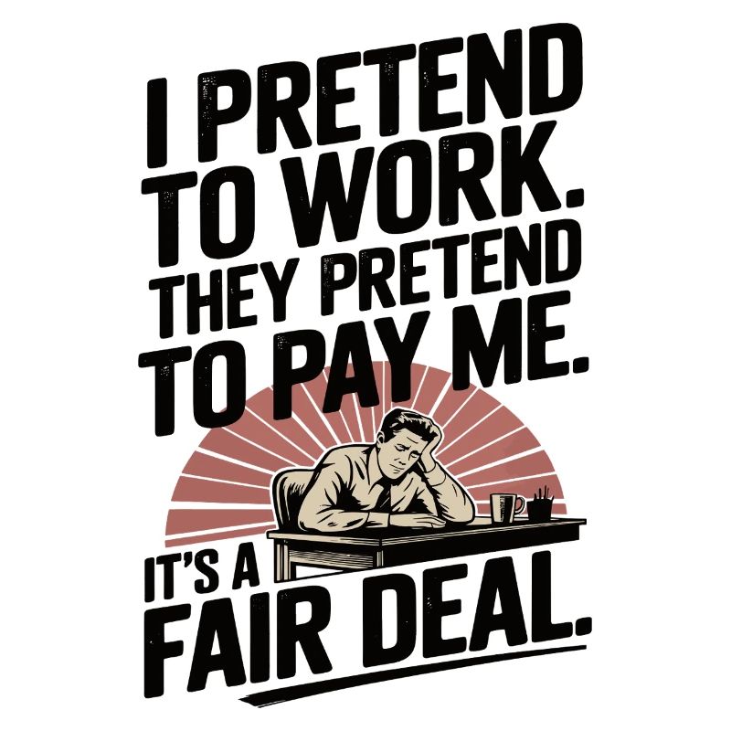 Work Humor I Pretend to Work, They Pretend to Pay