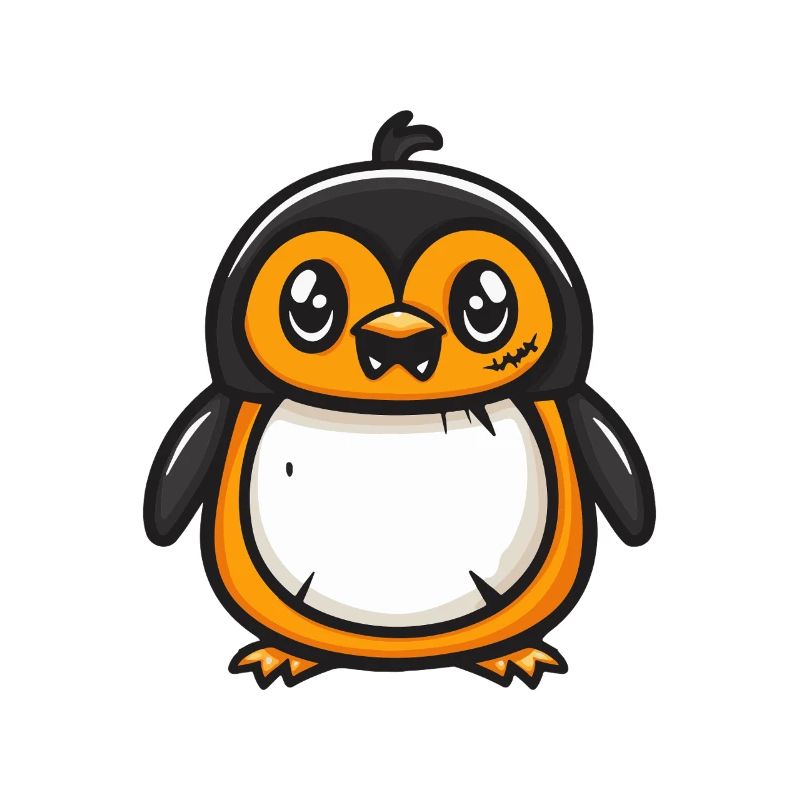 Penguin Halloween Comic Funny