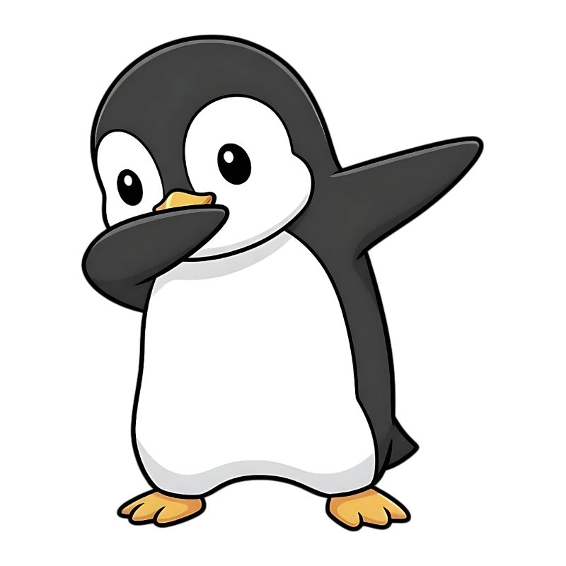 Dabbing Pinguin