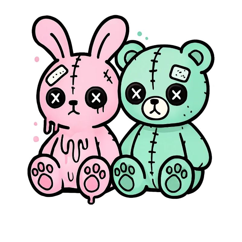 Goth Bunny Horreur Rabbit Gothique Effrayant Effrayant