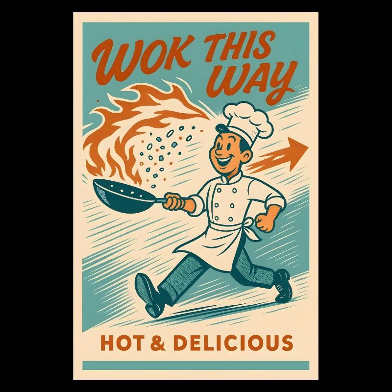 Wok this way | Wok pan retro