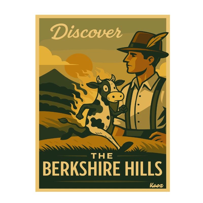 Découvrez l’affiche rétro de Berkshire Hills