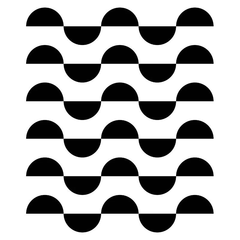 geometric wavy circles pattern design