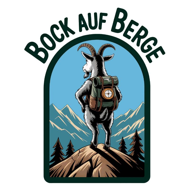 Mountain goat with backpack
