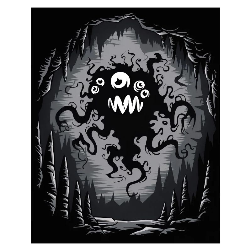 Dark Cave Monster Tentacule Graphique