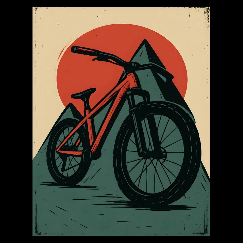 VTT sous le soleil rouge