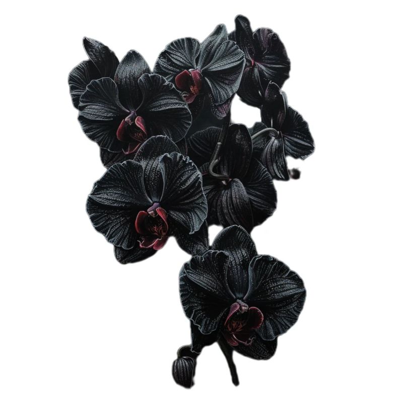 Splendeur de l’orchidée sombre dans le style gothique