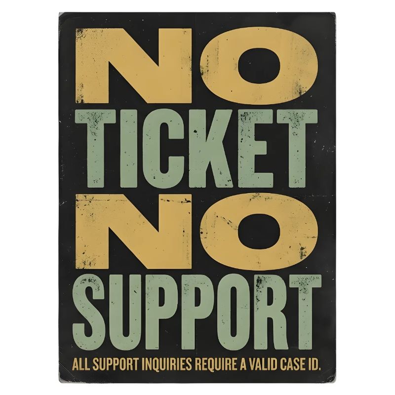 No Ticket No Support Computer Scientist IT Administrator