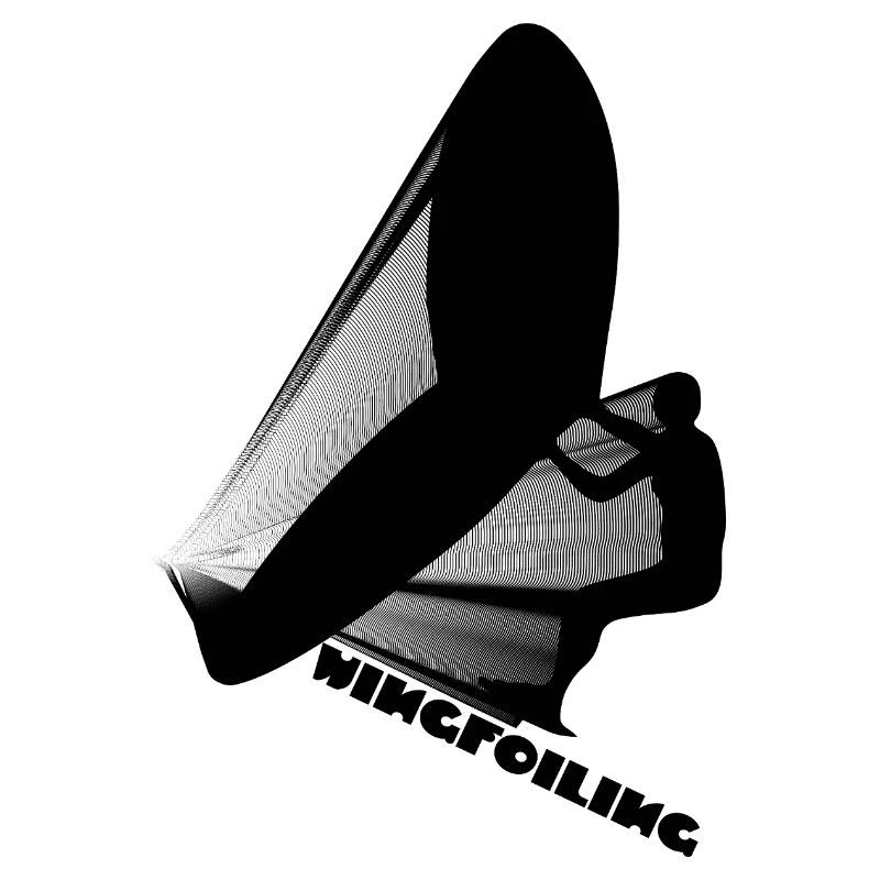 Black Line Geometry Wingfoiler