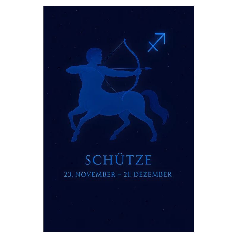 Sternzeichen Schütze mit Bogen & Sternbild