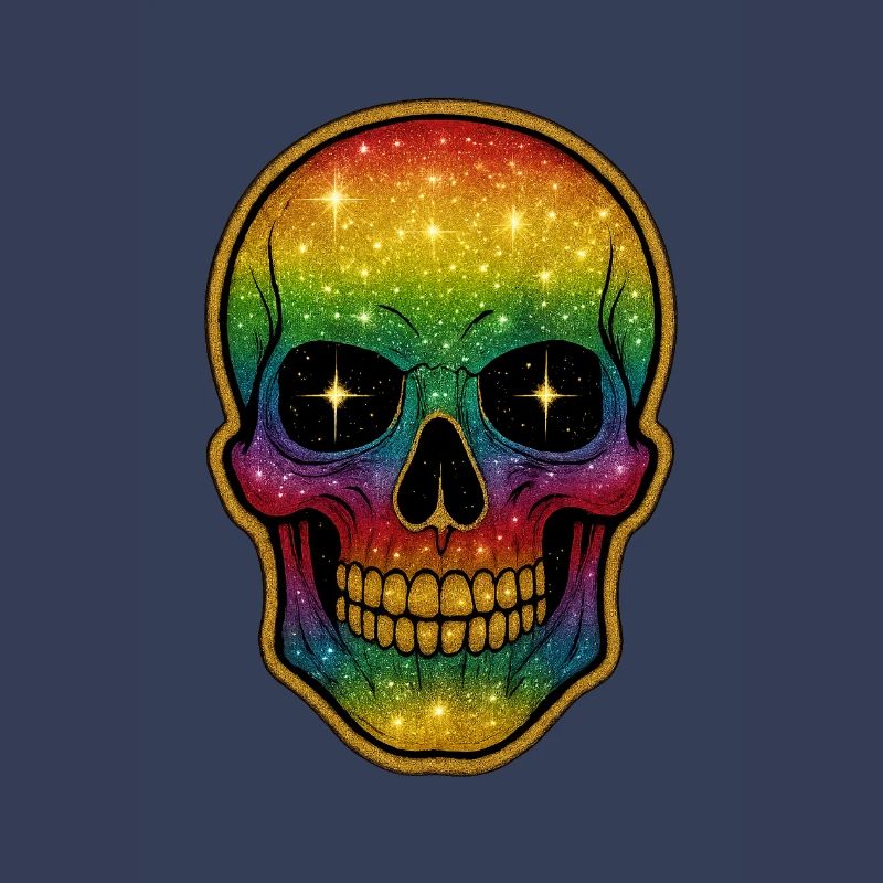 Galactic Rainbow Skull