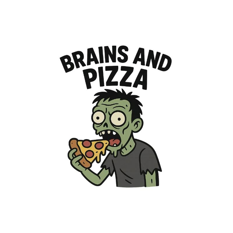 Zombie mit Pizza-Hunger