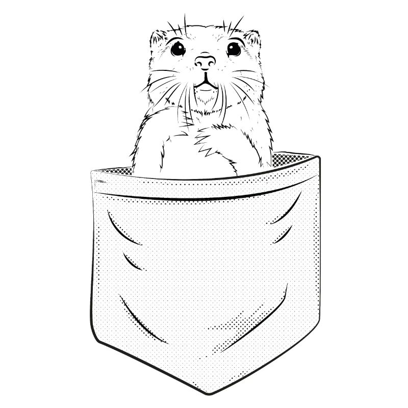 Otter inside! Funny illustration Otter