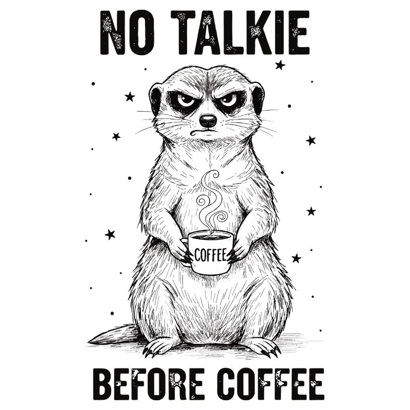 Pas de conversation devant un suricate amateur de café