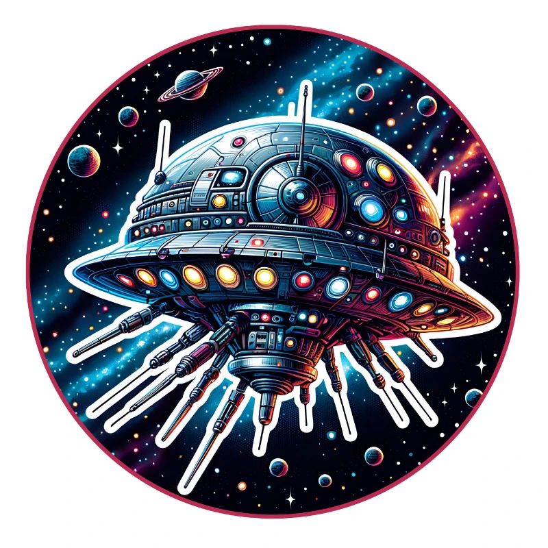 Fantastique vaisseau spatial araignée dans l’espace