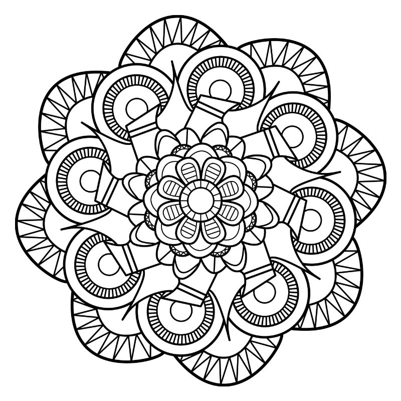 Vea-art Mandala Muster: Weitläufige Blume.