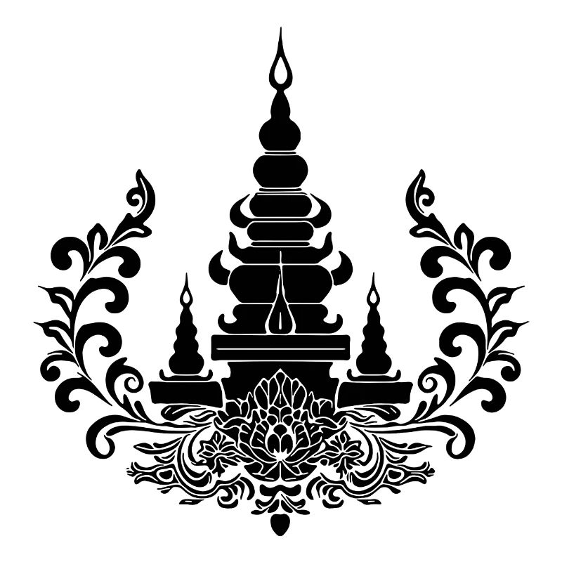 Symbole de la nature du complexe de temples de Thaïlande