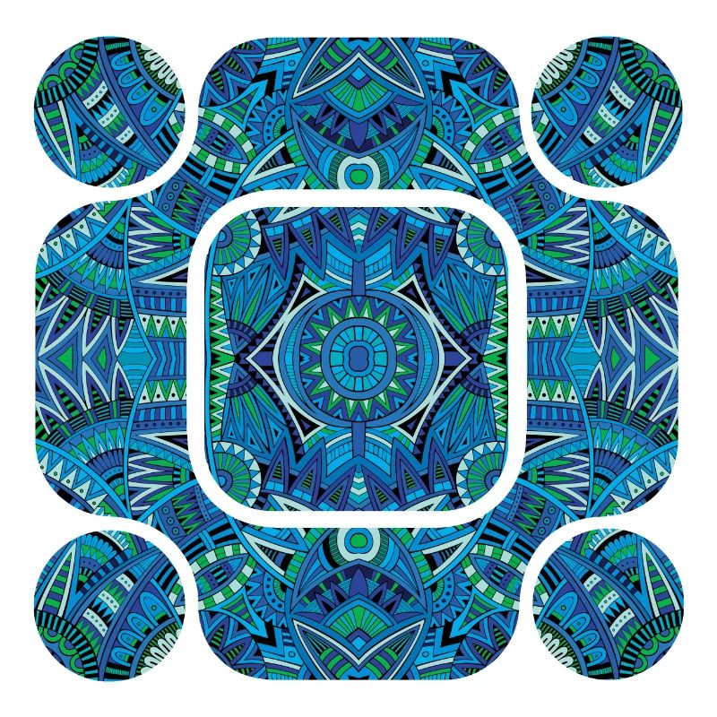 Abstrait Aztèque Bleu