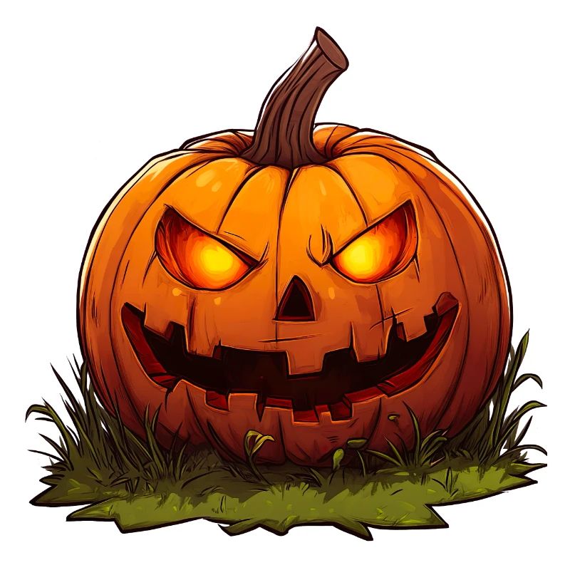 Pumpkins with a grotesque face