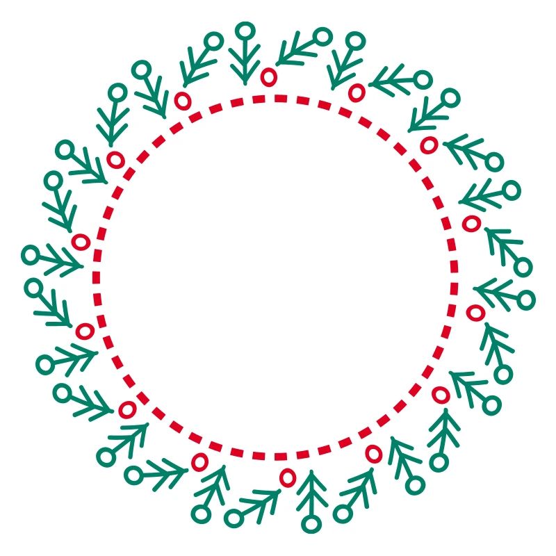 Neujahrs- und Weihnachtskranz