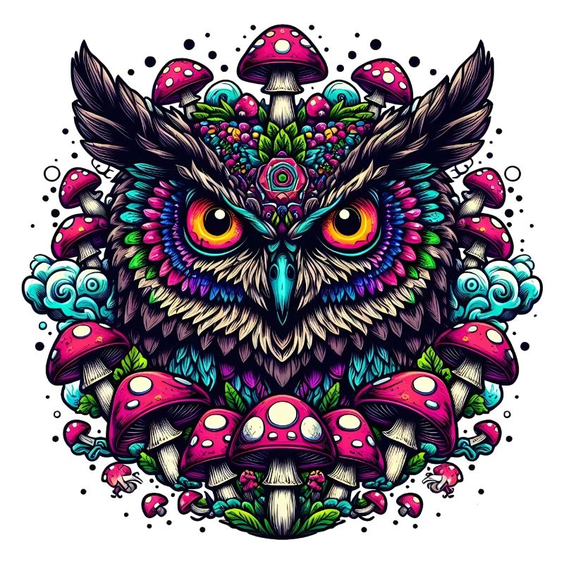 Psychedelische Eule