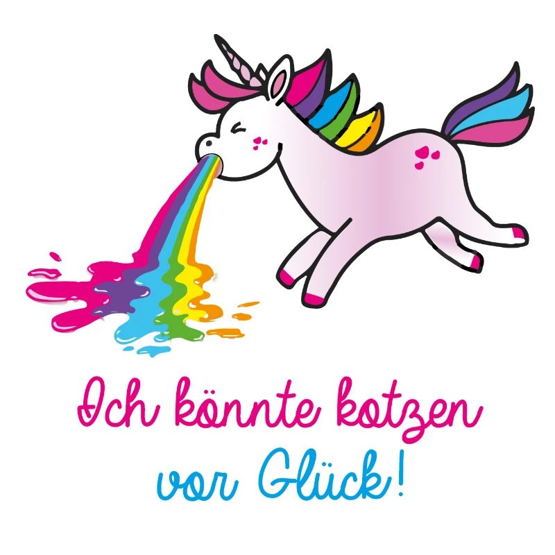 kotzen vor glück , einhorn, kotzendes einhorn, ein