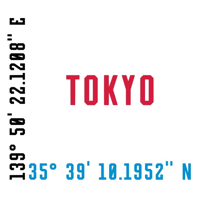 TOKYO - JAPAN - GPS COORDINATES / COORDINATES