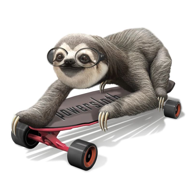 SLOTH ON SKATEBOARD