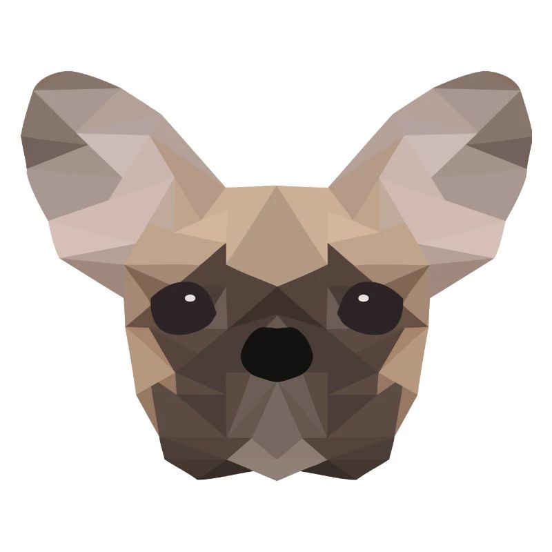 French Bulldog Low Poly