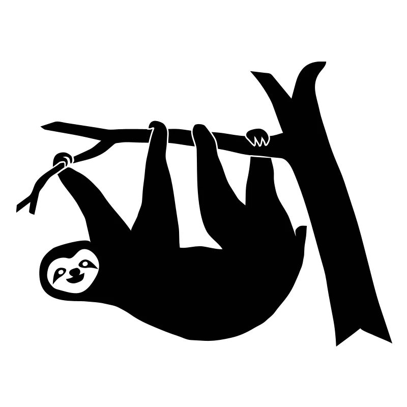lazy sloth tree forest climbing relaxed wildlife