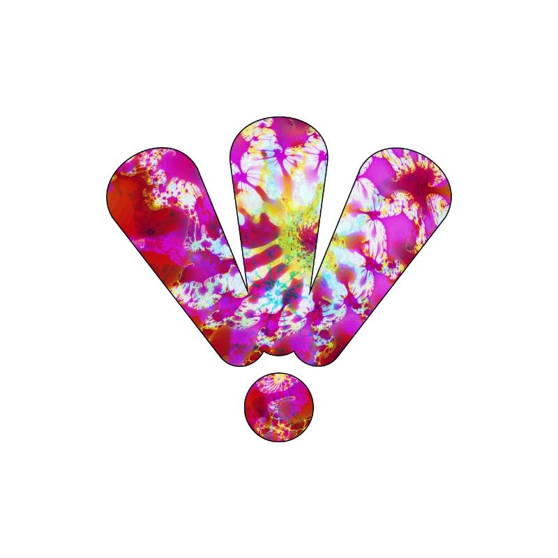 Trois points d'exclamation violet
