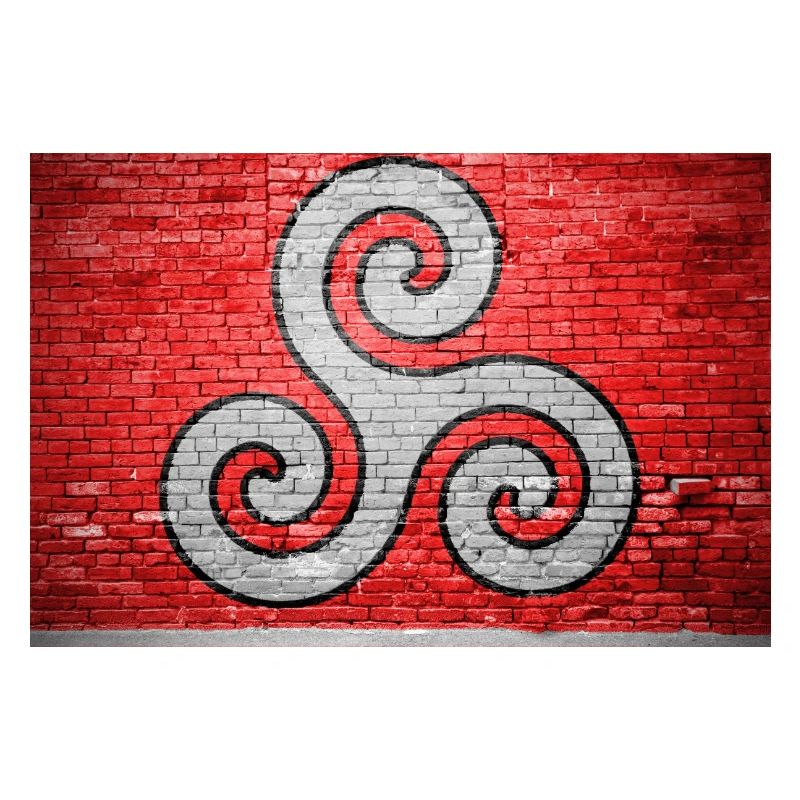 Triskele BDSM Brick Wall Graffiti