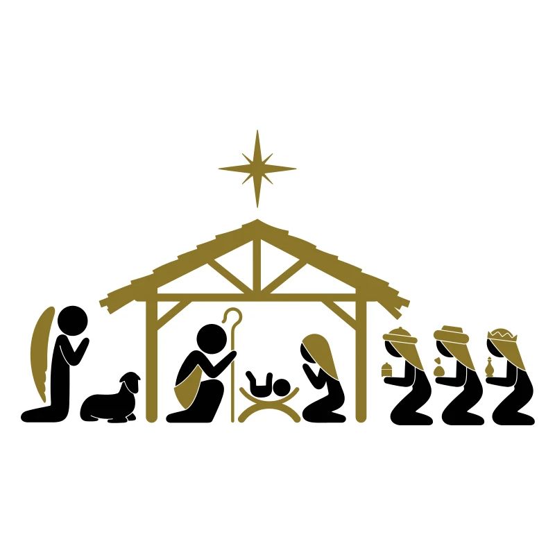 Weihnachtskrippe an Heiligabend