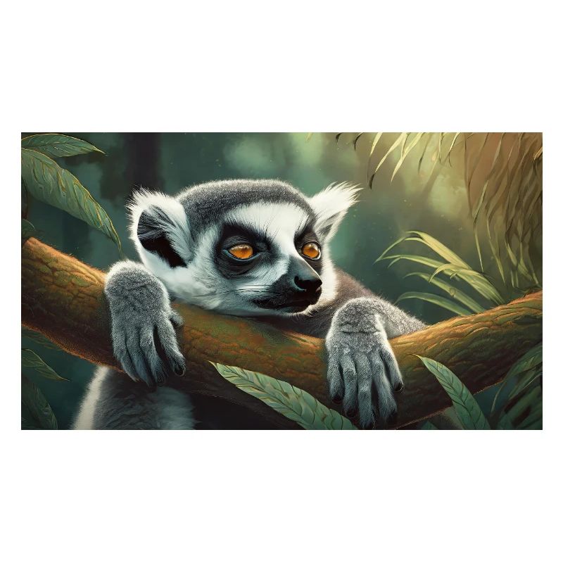 Cute animals chilling – ring-tailed lemur