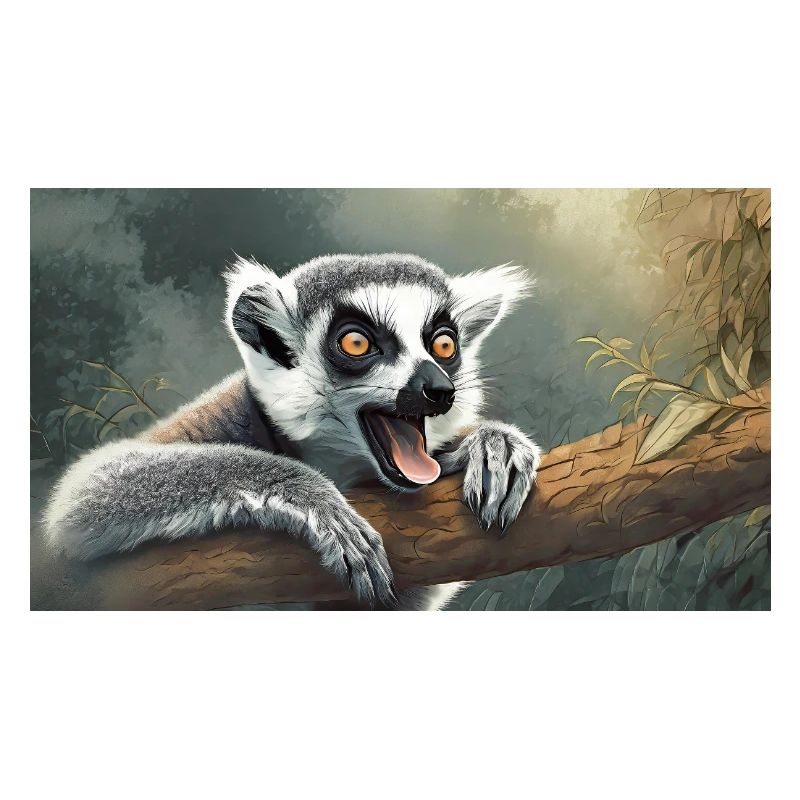 Cute animals chilling – ring-tailed lemur