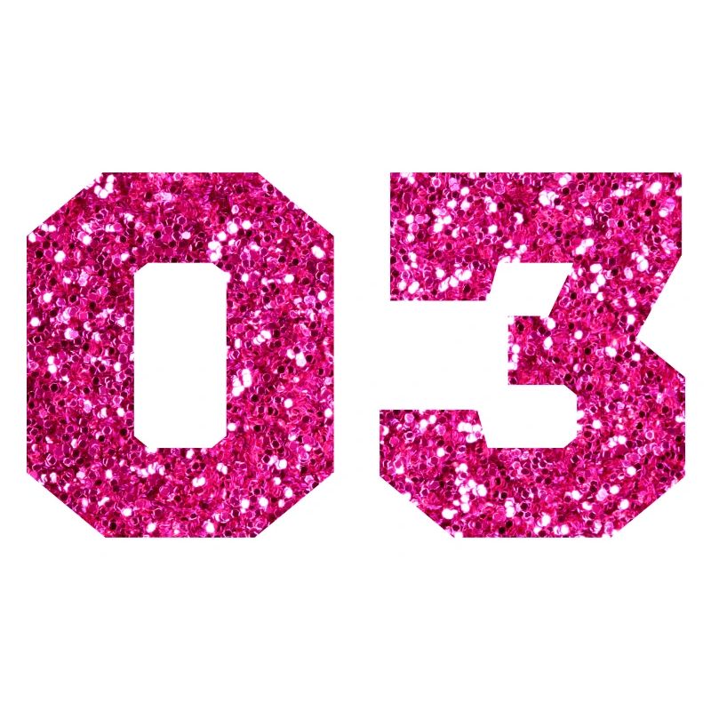 Nummer 3 Pink Glitter - 3. Jubiläum