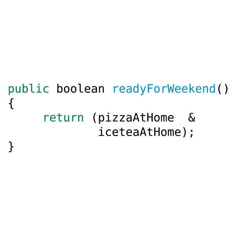 JAVA CODE - READY FOR WEEKEND