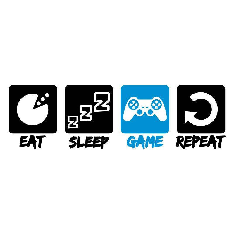 boutons de texte manger sommeil jeu répéter répéte