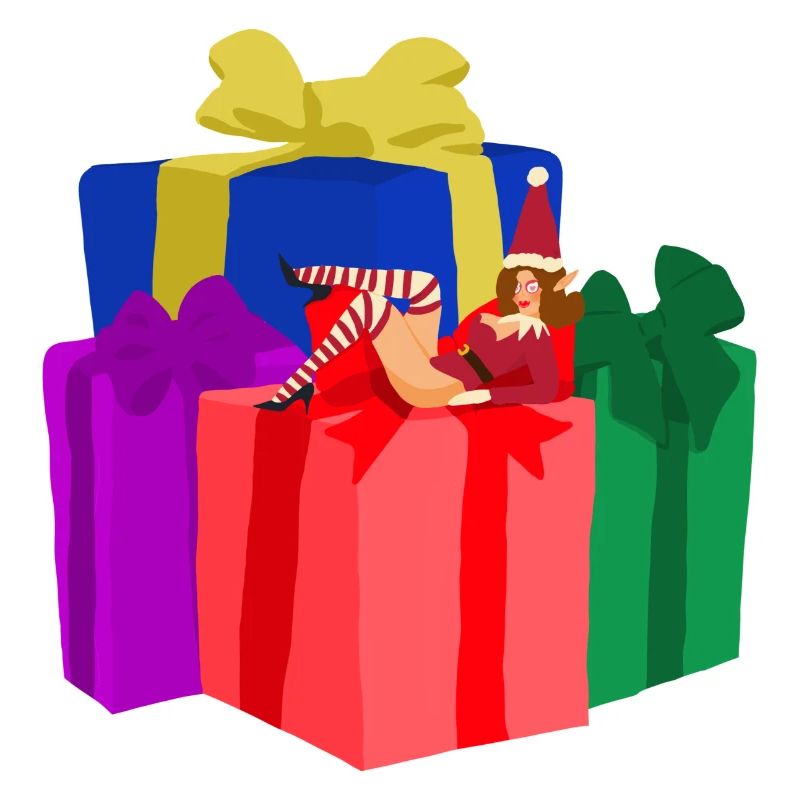 Santa's elf pinup