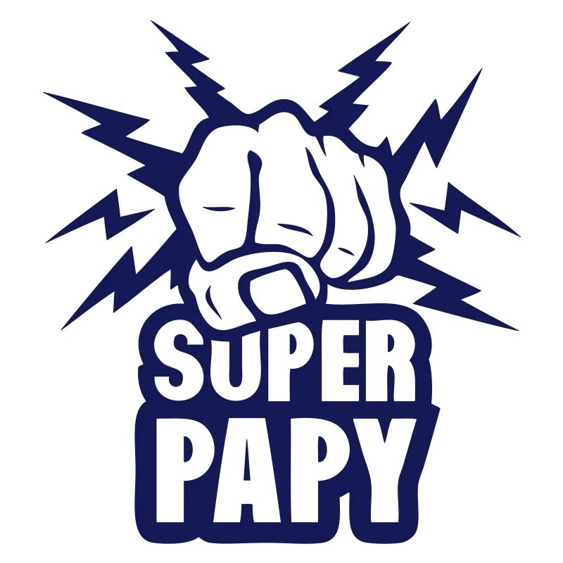 super papy poing fermer force eclair